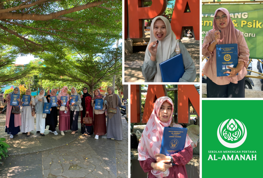 Orang Tua yang bahagia menitipkan anaknya ke SMP Al-Amanah